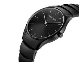 K4D22441 שעון קלווין קליין לנשים אלגנטי שחור | לוח פסים | דגמים חדשים כולל שנתיים אחריות | Calvin Klein Classic Quartz Black Dial Ladies Watch K4D22441