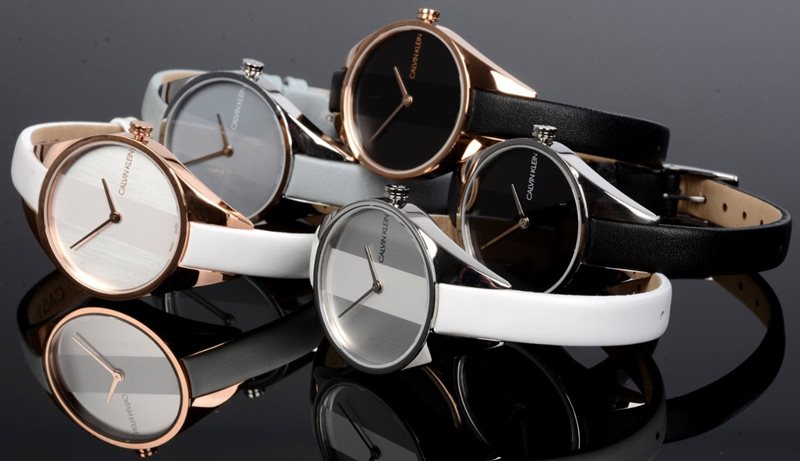 K8P237X1 שעון נשים של קלווין קליין ברצועת עור ורוד עדין משולב בלוח | שעוני אופנה מעוצבים | Calvin Klein Women';s K8P237X1 Rebel 29mm Cream Dial