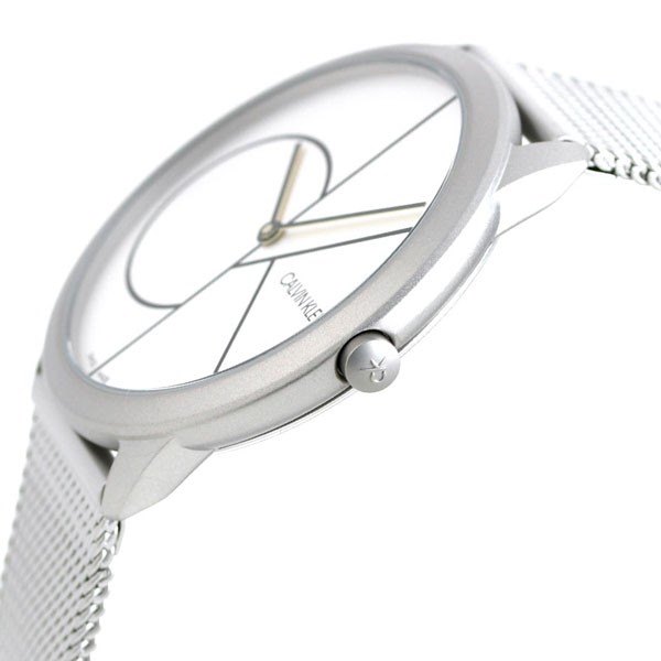 K3M5115X שעון קלווין קליין לגברים | רצועת רשת לוח כסוף CK ממותג | שנתיים אחריות | חנות שעוני אופנה לגברים בראשון לציון | CALVIN KLEIN Minimal Stainless Steel Bracelet K3M5115X