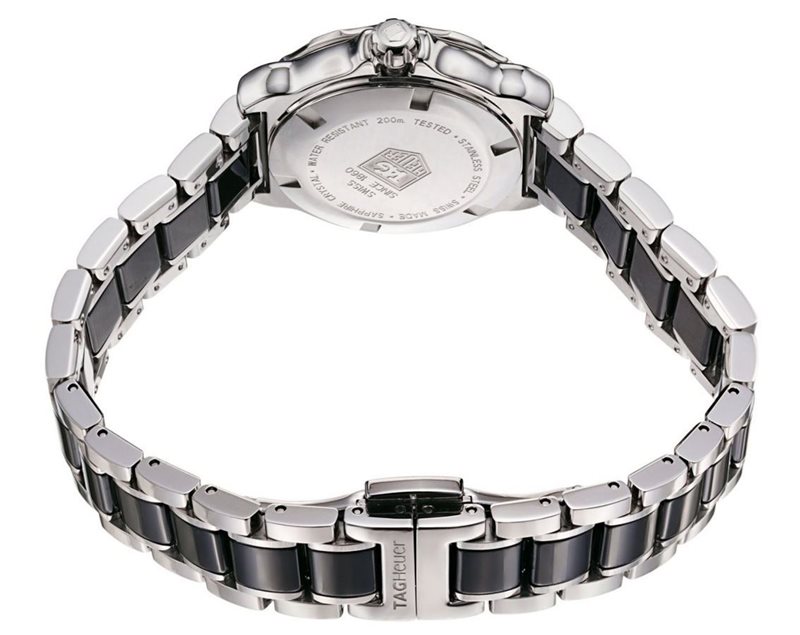 WAH1212-BA0859 שעון יוקרה של טאג הויאר יד 2 | דגם משובץ 60 יהלומים | רצועת פלדה משולבת קרמיקה | עמידות גבוהה למים | מצב חדש !! שנה אחריות | TAG Heuer Formula 1 Ladies Watch