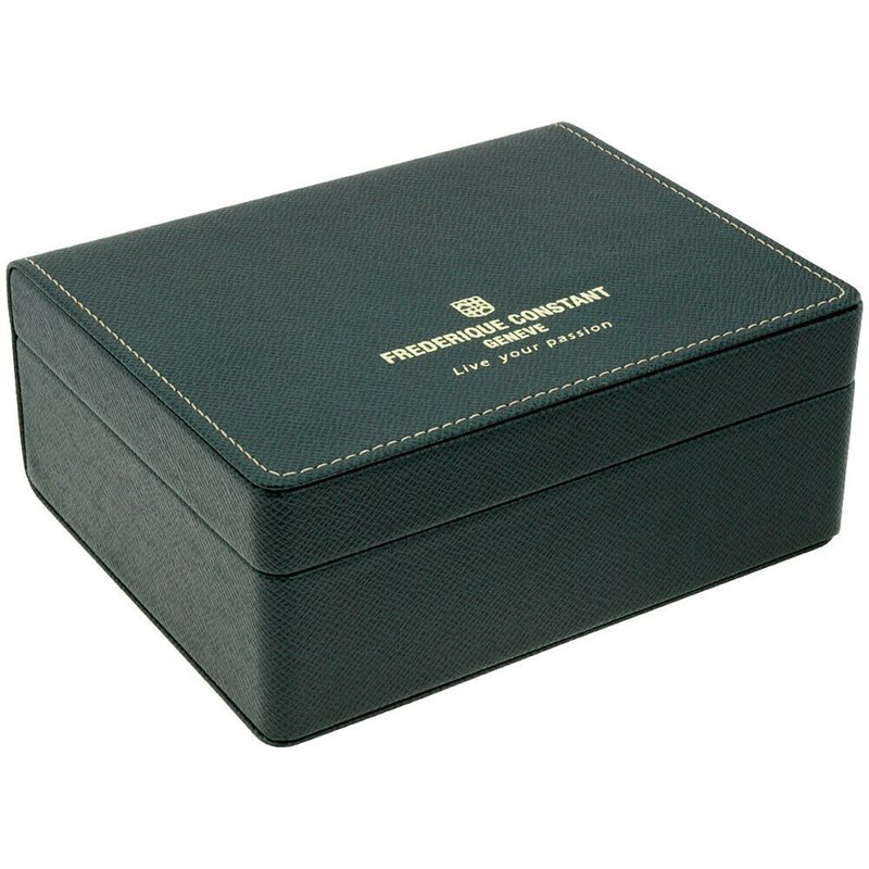 FC-235M4S5 פרדריק קונסטנט שעון יוקרה לגבר דגם מסדרת סלימליין דגם דק במיוחד ברצועת עור חומה | לוח לבן מיוחד רומיות | שעון שניון קטן בלוח | שנתיים אחריות Frederique Constant Slimline Quartz FC-235M4S5