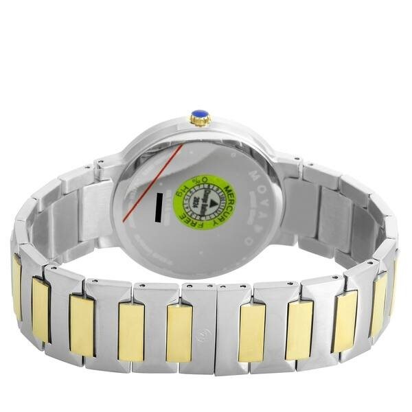 0607293 מובאדו שעון לגבר אלגנטי יוקרתי | דגם משולב זהב וכסף בלוח שחור נקי וקלאסי | שעונים שווצריים במבצע | מלאי מוגבל | שנתיים אחריות | Movado Temo Black Dial Two-Tone Men';s Watch 0607293