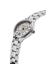 FC-306WHD3ER6B שעון כסוף יוקרתי של המותג פרדריק קונסטנט דגם אוטומט בלוח פנינה משובץ 8 יהלומים | מלאי מוגבל כולל שנתיים אחריות | Delight Automatic Diamond Ladies Watch FC-306WHD3ER6B Frederique