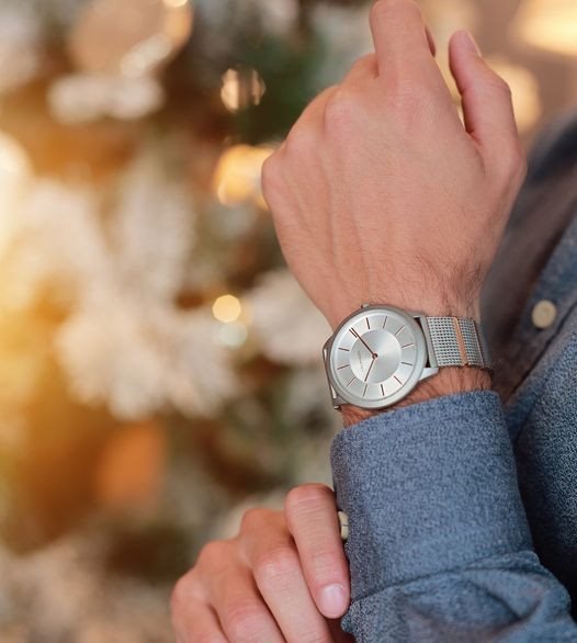 K3M511Y6 שעון קלווין קליין מהקולקצייה החדשה לגבר | שעון כסוף משולב זהב רוז למראה אלגנטי | שנתיים אחריות מלאי מוגבל |Calvin Klein K3M511Y6 Minimal Collection Silver Tone