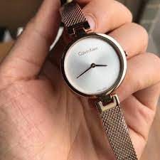 K8G23626 שעון יד קלווין קליין לנשים ברצועת רשת רוז גולד | לוח כסוף כולל שנתיים אחריות | שעוני אופנה לנשים | Buy Calvin Klein Analogue Silver Dial Women';s Watch - K8G23626