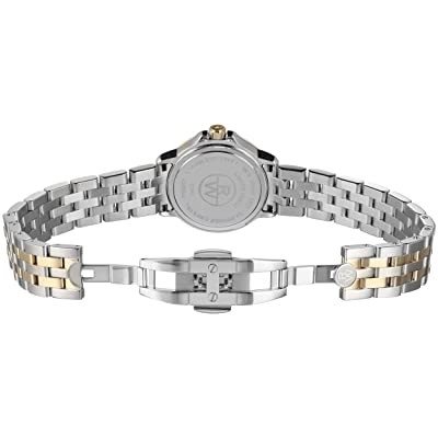 5391-STP-00995 שעון ריימונד ווייל יוקרתי לנשים מסדרת טנגו | דגם טוטון זהב צהוב לוח לבן פנינה משובץ 8 יהלומים וספרות רומיות | מלאי מוגבל | שנתיים אחריות Raymond Weil Tango Ladies Two Tone 5391-STP-0099