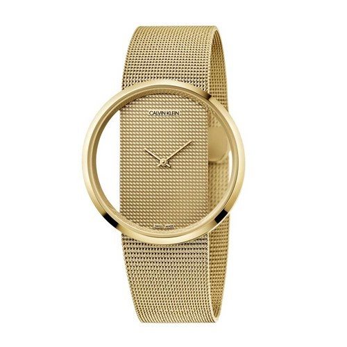 K9423Y29 שעון קלווין קליין זהב אופנתי לנשים | דגם ברצועת רשת כולל שנתיים אחריות | מנגנון שווצרי | חנות שעונים בראשל';';צ | CALVIN KLEIN Glam Gold Stainless Steel Bracelet K9423Y29