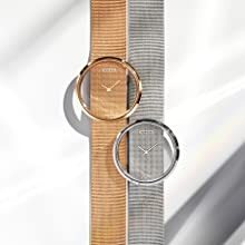 K9423Y29 שעון קלווין קליין זהב אופנתי לנשים | דגם ברצועת רשת כולל שנתיים אחריות | מנגנון שווצרי | חנות שעונים בראשל';';צ | CALVIN KLEIN Glam Gold Stainless Steel Bracelet K9423Y29