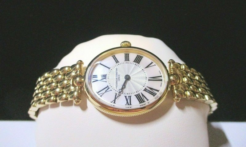 FC-200MPW2V5B שעון מושלם לנשים של פרדריק קונסטנט דגם עדין קלאסי ואלגנטי | שעון זהב בלוח לבן ספרות רומיות | כתר חום מיוחד | מלאי מוגבל | שנתיים אחריות | Frederique Constant Art Deco Classics FC-200MPW2