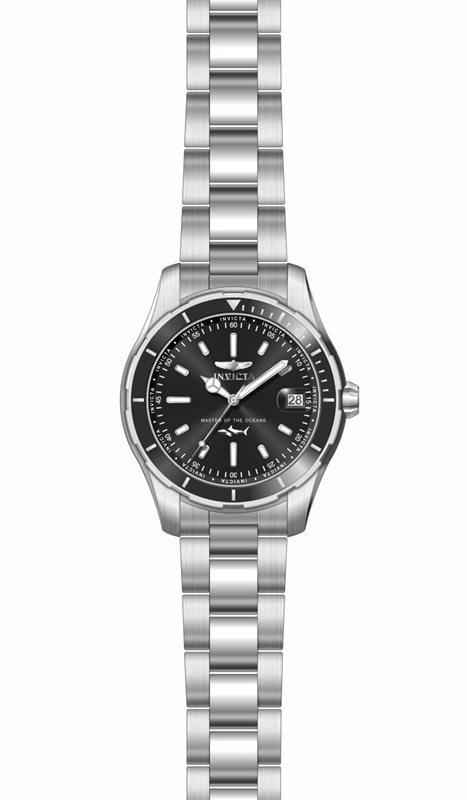 35599 שעון ספורטיבי אלגנטי לנשים של אינווקטה | דגם בלוח שחור ברצועת סטיינלס סטיל | שנתיים אחריות | שעוני צלילה לאישה | Pro Diver Quartz Blue Dial Ladies Watch 35599 by Invicta