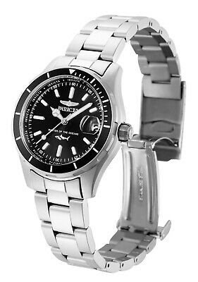 35599 שעון ספורטיבי אלגנטי לנשים של אינווקטה | דגם בלוח שחור ברצועת סטיינלס סטיל | שנתיים אחריות | שעוני צלילה לאישה | Pro Diver Quartz Blue Dial Ladies Watch 35599 by Invicta