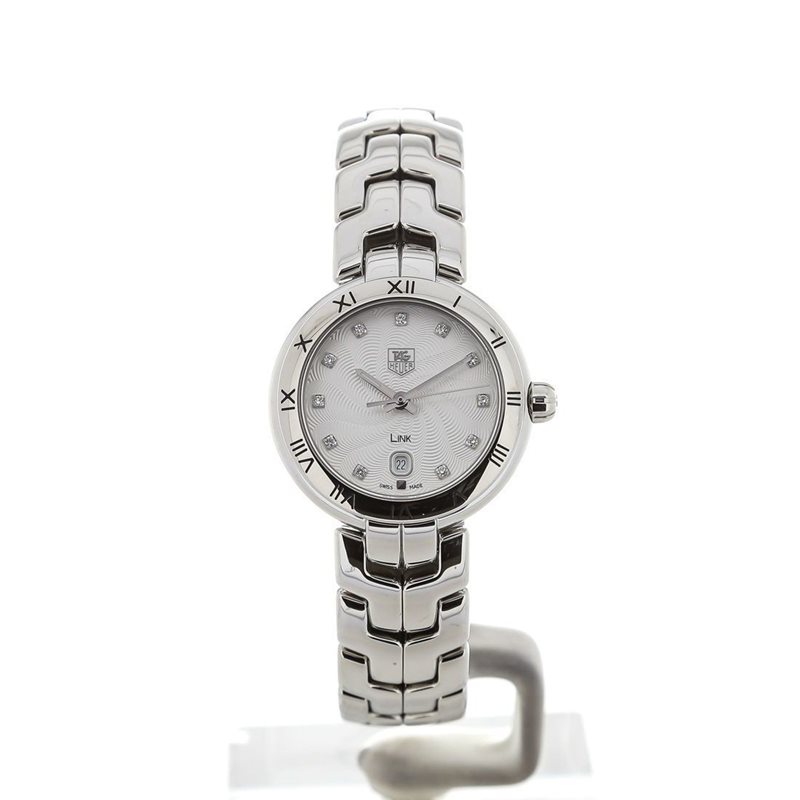 WAT1411.BA0954 שעון טאג הויאר מסדרת לינק דגם משובץ 11 יהלומים | שעוני יוקרה לנשים | חנות שעונים בראשון לציון | TAG Heuer Link Ladies Diamond Dial Watch WAT1411.BA0954