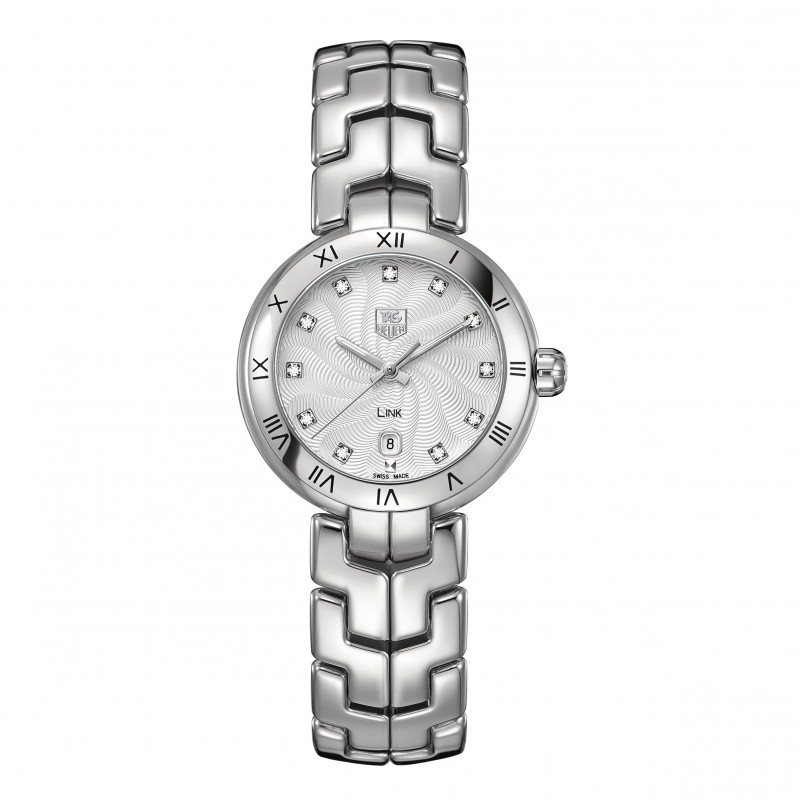 WAT1411.BA0954 שעון טאג הויאר מסדרת לינק דגם משובץ 11 יהלומים | שעוני יוקרה לנשים | חנות שעונים בראשון לציון | TAG Heuer Link Ladies Diamond Dial Watch WAT1411.BA0954