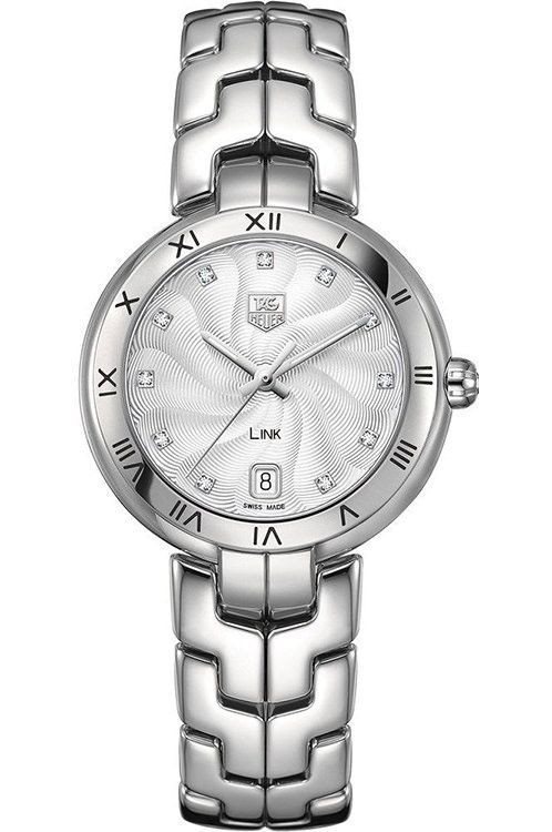 WAT1411.BA0954 שעון טאג הויאר מסדרת לינק דגם משובץ 11 יהלומים | שעוני יוקרה לנשים | חנות שעונים בראשון לציון | TAG Heuer Link Ladies Diamond Dial Watch WAT1411.BA0954
