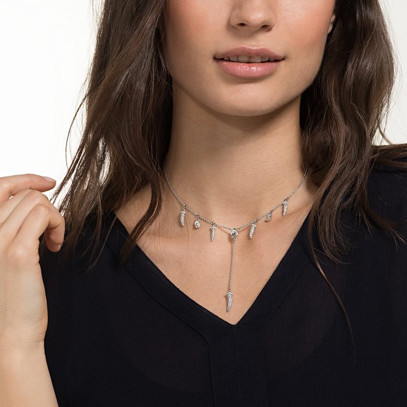 5499631 שרשרת נופלת של סברובסקי | קולקצייה חדשה | תכשיטי רודיום יוקרתיים לנשים במבצע | Swarovski Polar Bestiary 5499631 Rhodium Plated Necklace