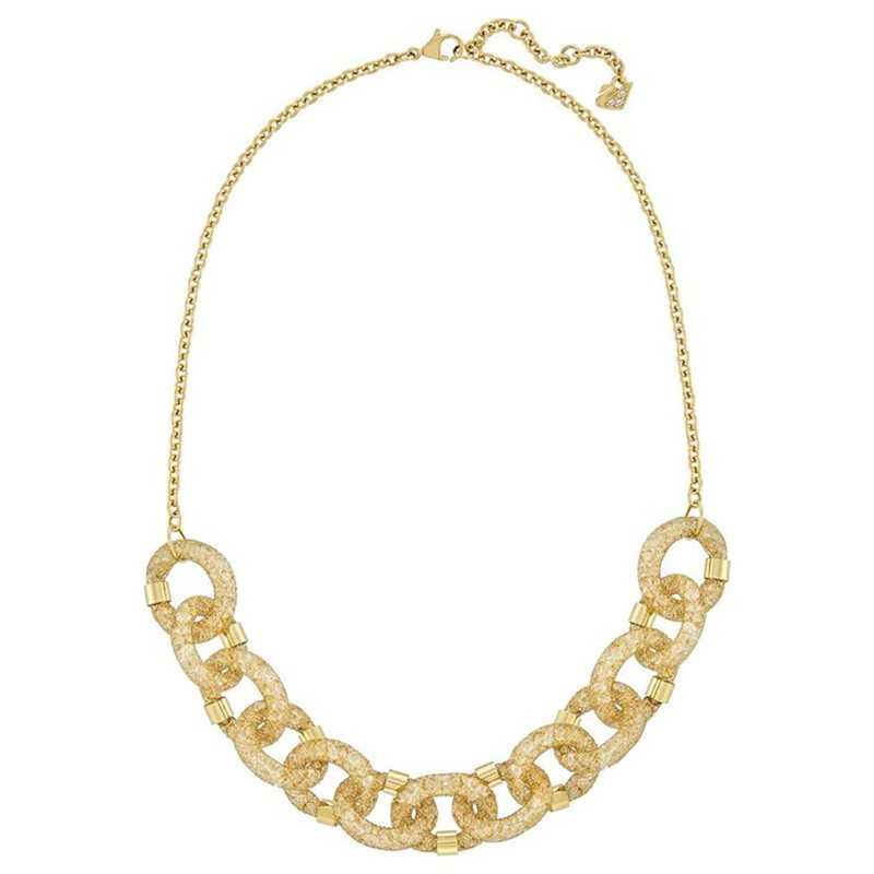 5165477 שרשרת זהב של סברובסקי | דגם טבעות דלוקס | Swarovski Stardust Deluxe Link Necklace - 5165477