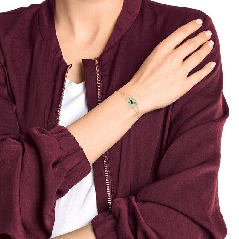 5432423 צמיד זהב של סברובסקי דגם עין כולל אבנים מסתובבות | צמיד אופנתי לנשים | Swarovski, Admiration, Women';s Bracelet, 5432423