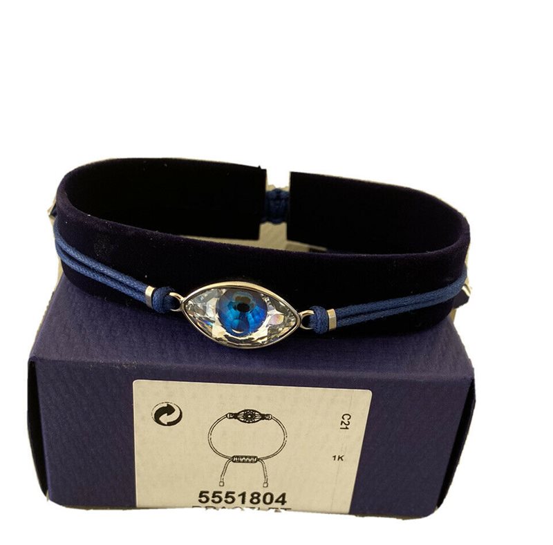 5551804 צמיד צמיד חוטים לנשים דגם עין כחולה | צמיד אופנתי לנשים | Swarovski Power Collection The Evil Eye Bracelet, Blue