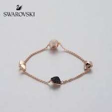 5373213 צמיד סברובסקי לנשים רוז גולד משולב אבנים שחורות | Swarovski Remix Rose Gold-plated Black Clear Crystal Bracelet 5373213