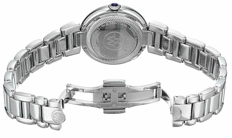 1600-STS-00659 שעון יד יוקרתי משובץ 57 יהלומים של ריימונד ווויל שוויץ לנשים לוח מיוחד וספרות רומיות, מחוגים כחולים | שנתיים אחריות | Raymond Weil 1600-STS-00659 Shine Ladies Watc