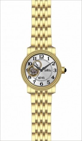 28795 שעון יד אינוויקטה לנשים | דגם אוטומטי עם לוח פתוח | שעון אופנתי מהמם | שנתיים אחריות | INVICTA Lucid Lady 35mm Stainless Steel Gold Silver dial