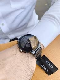 AT2245-57E שעון יד סיטיזן אקו דרייב שחור מיוחד | שעון כרונוגרף אלגנטי ונקי לגברים | רצועת מתכת שחורה מט ומבריק | מלאי מוגבל | שנתיים אחריות | Eco-Drive Chronograph AT2245-57E - Citizen Watch