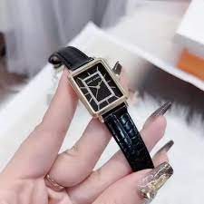 AK-3820GPBK שעון אן קליין מלבני במסגרת זהב | לוח ורצועה שחורים | שעון אלגנטי קלאסי לנשים | שנתיים אחריות | Anne Klein Glitter Accent WOMEN';S Watch AK-3820GPBK