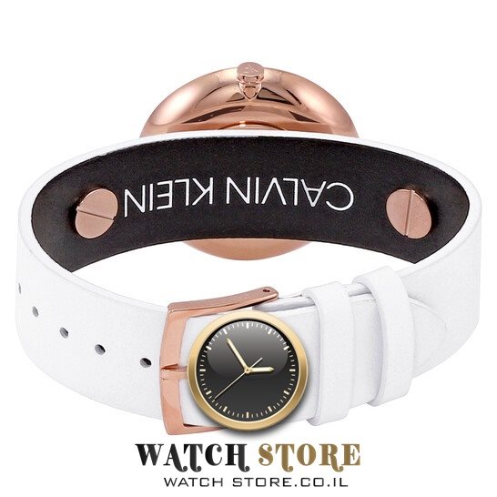 KBM236L6 שעון מיוחד אופנתי לאישה של קלווין קליין | דגמים חדשים ברצועת עור צמיד עם שעון תלוי רוז גולד | מלאי מוגבל | שנתיים אחריות | Calvin Klein Chain WOMEN';S Watch KBM236L6