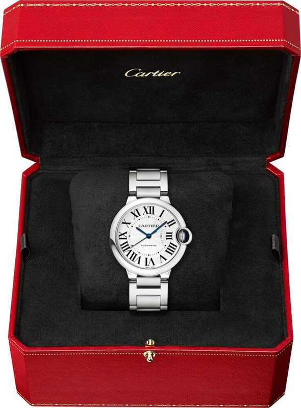 WSBB0048 שעון יד קרטייה בלון בלו דגם 36 מ';';מ אוטומטי לנשים | לוח רומי מיוחד כולל ספיר כחולה בכרתר | שעון יוקרה כולל אחריות ביןCartier Ballon Bleu De Cartier Watch 36mm, Automatic לאומית | מלאי מוגבל |