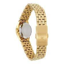 SYMA22K1 סייקו 5 מיני לאישה | דגם אוטומטי בלוח לבן מחוגים זוהרים בחשכה | תאריכון כפול | שנתיים אחריות | SEIKO 5 SYMA22K1 Automatic Gold Stainless Steel Watch