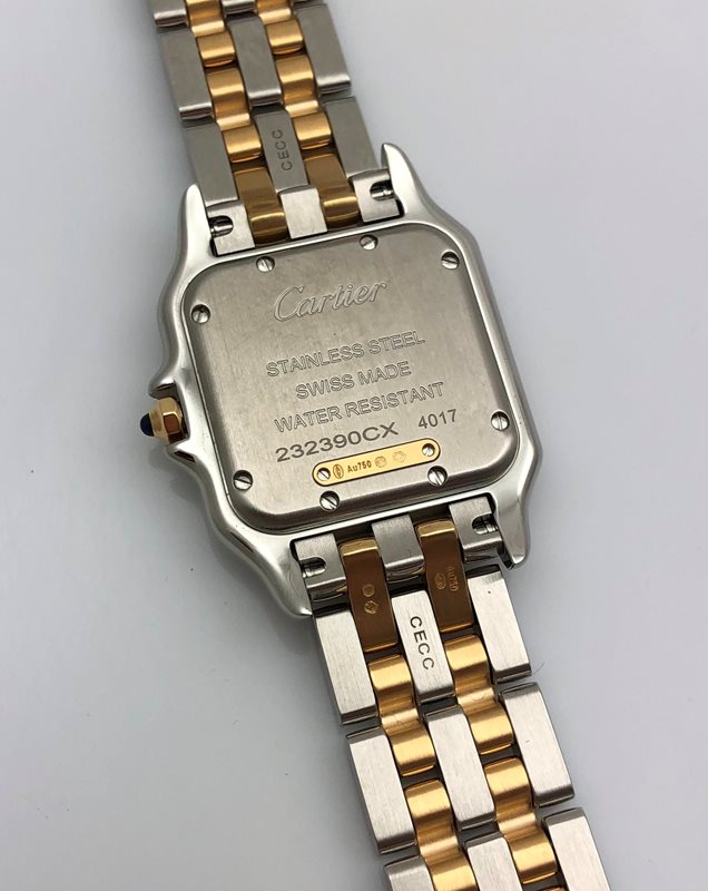 4017 שעון קרטייה פנתר יד שנייה לאישה | דגם מדיום זהב משולב 18K משובץ יהלומים בבאזל נקנה מפדני ישראל | סט מלא כולל תעודות וקופסא | CARTIER PANTH?RE LADY WATCH IN STEEL AND 18K YELLOW GOLD