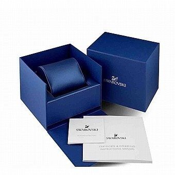 5095942 שעון אופנתי ומעוצב לנשים של סברובסקי שוויץ | באזל משובץ | רצועת עור כפולה מיוחדת אדומה | מלאי מוגבל | Swarovski Women';s Watch Aila Day Double Tour 5095942