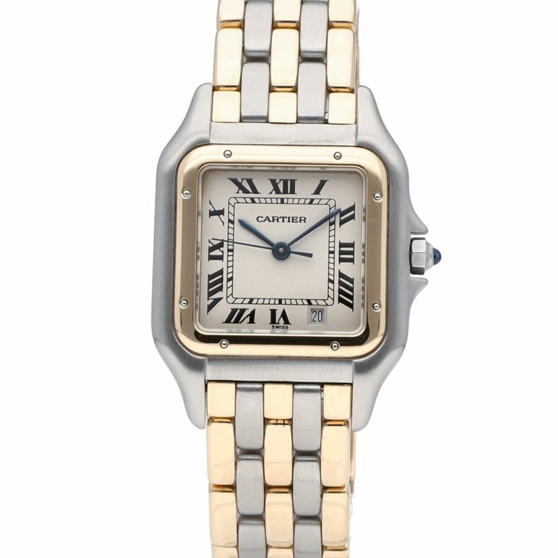 110000 שעון קרטייה פנתר מיוחד לאישה - דגם עם 3 שורות זהב - דגם מדיום 27 מ';';מ יד 2 במצב מצויין כולל שנתיים אחריות | cartier panthere 110000 3 row 18K GOLD midsize watch