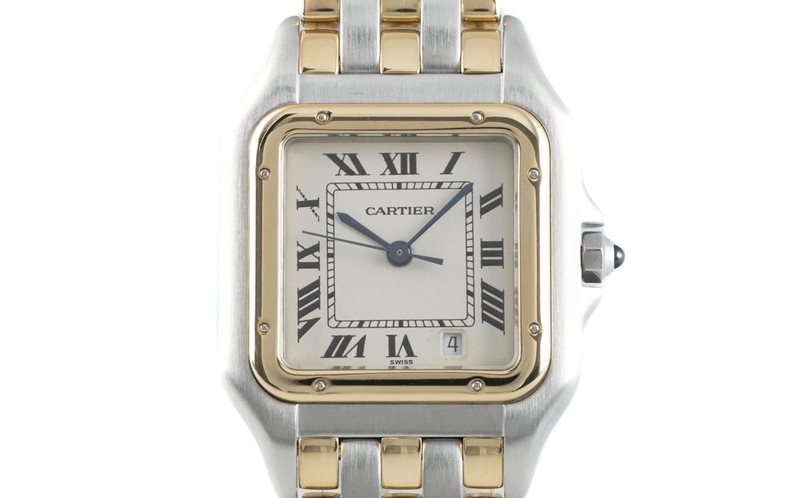 110000 שעון קרטייה פנתר מיוחד לאישה - דגם עם 3 שורות זהב - דגם מדיום 27 מ';';מ יד 2 במצב מצויין כולל שנתיים אחריות | cartier panthere 110000 3 row 18K GOLD midsize watch