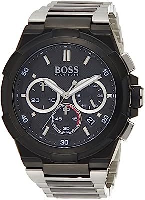 1513368 שעון יד של הוגו בוס לגברים | דגם ספורטיבי משולב פלדת אל חלד וסיליקון | שנתיים אחריות | מלאי מוגבל | חנות שעונים בראשון לציון | Hugo Boss 1513368 Supernova Chronograph Mens Watch
