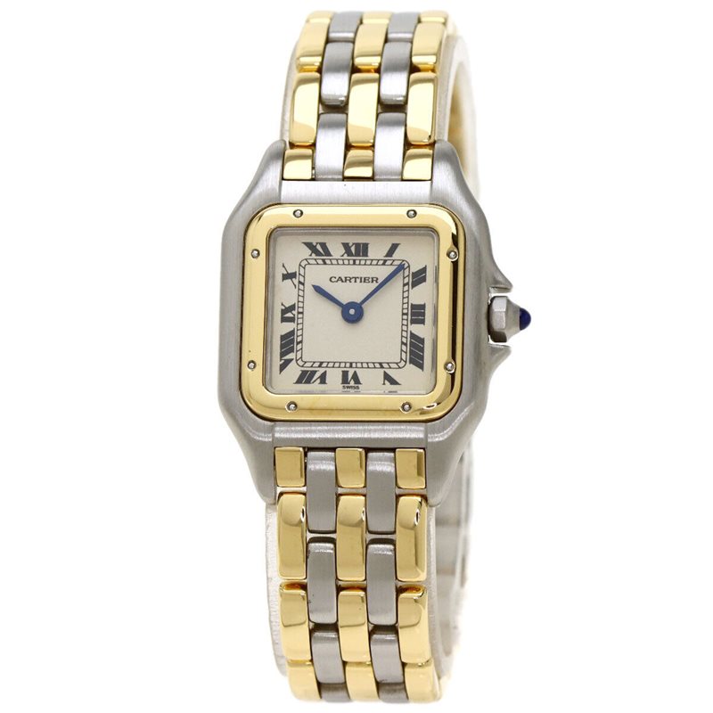 110000 שעון קרטייה פנתר מיוחד לאישה - דגם עם 3 שורות זהב - דגם מדיום 27 מ';';מ יד 2 במצב מצויין כולל שנתיים אחריות | cartier panthere 110000 3 row 18K GOLD midsize watch