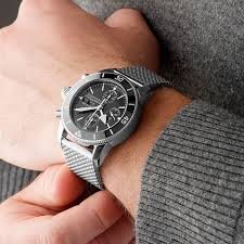 A13313121B1A1 שעון יד ברייטלינג דגם סופר אושן כרונוגרף | לוח שחור רצועת רשת | שנתיים אחריות | Breitling Superocean Heritage II Chronograph Automatic Black Dial Men';s Watch A13313121B1A1