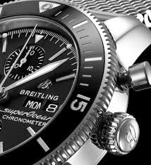 A13313121B1A1 שעון יד ברייטלינג דגם סופר אושן כרונוגרף | לוח שחור רצועת רשת | שנתיים אחריות | Breitling Superocean Heritage II Chronograph Automatic Black Dial Men';s Watch A13313121B1A1