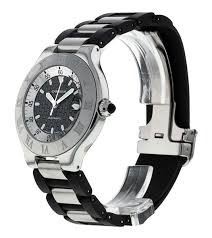 W10147U2 שעון קרטייה יד 2 יוניסקס 37 מ';';מ | דגם אוטומטי בלוח ממותג | רצועת ספורט | שנה אחריות | Cartier Must 21 Autoscaph 2427 Automatic Date W10147U2 SS Watch 37mm