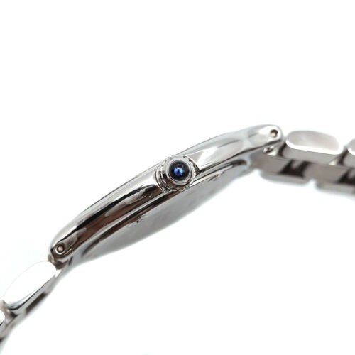 W10109T2 שעון קרטייה מאסט 21 לאישה יד שנייה | ספיר כחולה ומחוגים כחולים בלוח כסוף כולל שנה אחריות | שעוני יוקרה יד 2 |Cartier Midsize W10110T2 Must 21 Stainless Steel Watch