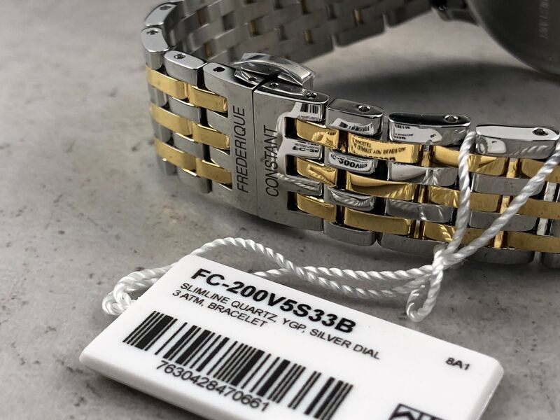 FC-200V5S33B שעון יד פרדריק קונסטנט לגברים | דגם משולב זנה מסדקת סלין ליין | שעון דק עם שנתיים אחריות | Fr?d?rique Constant Classic Slimline FC-200V5S33B