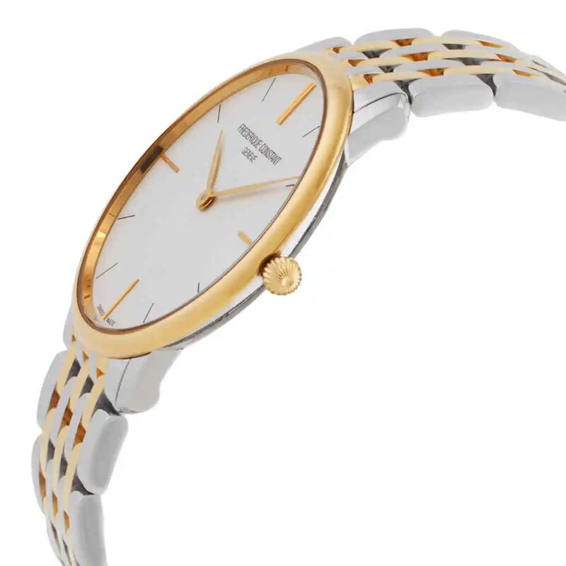 FC-200V5S33B שעון יד פרדריק קונסטנט לגברים | דגם משולב זנה מסדקת סלין ליין | שעון דק עם שנתיים אחריות | Fr?d?rique Constant Classic Slimline FC-200V5S33B