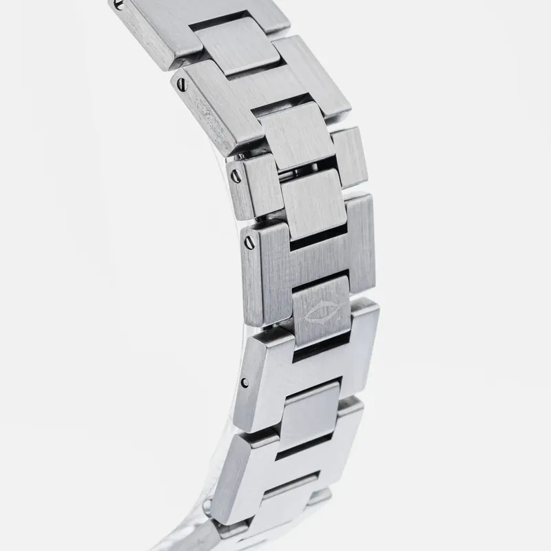 W31074M7 שעון יד קרטייה פאשה יד 2 סט מלא | דגם 35 מ';';מ לוח לבן מרובע | מנגנון אוטומטי | שנה אחריות | Pre-owned Cartier Pasha Quartz Stainless Steel Bracelet Watch, 2324