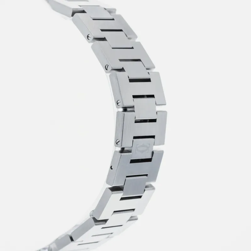 W31074M7 שעון יד קרטייה פאשה יד 2 סט מלא | דגם 35 מ';';מ לוח לבן מרובע | מנגנון אוטומטי | שנה אחריות | Pre-owned Cartier Pasha Quartz Stainless Steel Bracelet Watch, 2324