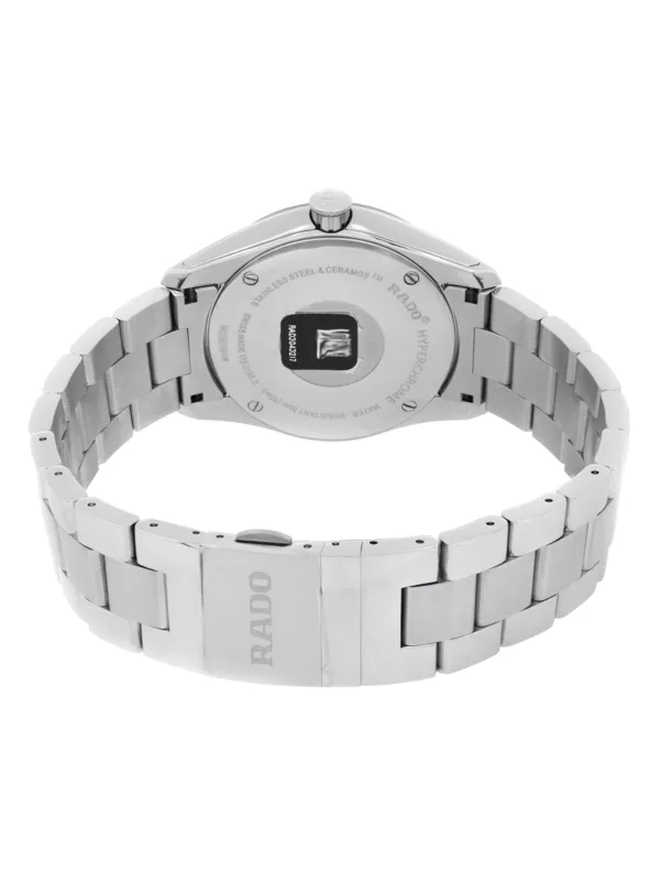 R32975123 שעון נשים של ראדו שוויץ | שעון עם באזל זהב לוח לבן מיוחד ורצועה משולבת קרמיקה | שעוני יוקרה לנשים | כולל שנתיים אחריות | מלאי מוגבל | Rado HyperChrome Womens R32975123