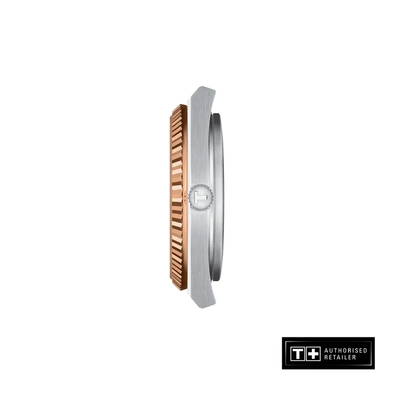 T931.407.41.041.00 שעון טיסו מיוחד לגברים | באזל זהב 18K בלוח כחול מיוחד | מנגנון אוטומטי 80 שעות | מלאי מוגבל | 3 שנים אחריות | Tissot PRX Powermatic 80 Steel & 18K Gold Bezel T9314074104100