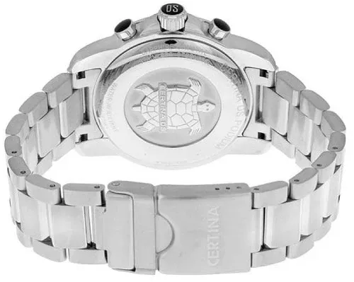 C001.639.11.037.00 שעון סרטינה לגברים מסדרת פודים GMT | דגם כרונוגרף ספורטיבי אלגנטי עם 5 שנים אחריות | Certina DS Podium GMT Silver Dial Men';s Watch C0016391103700