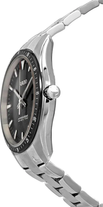 R-05023015 שעון ראדו יבואן רשמי לגברים מסדרת הייפרכרום | לוח שחור זרחני | שעון ספורטיבי אלדנטי | 5 שנים אחריות | Rado HyperChrome 45mm Mens Watch R32502153