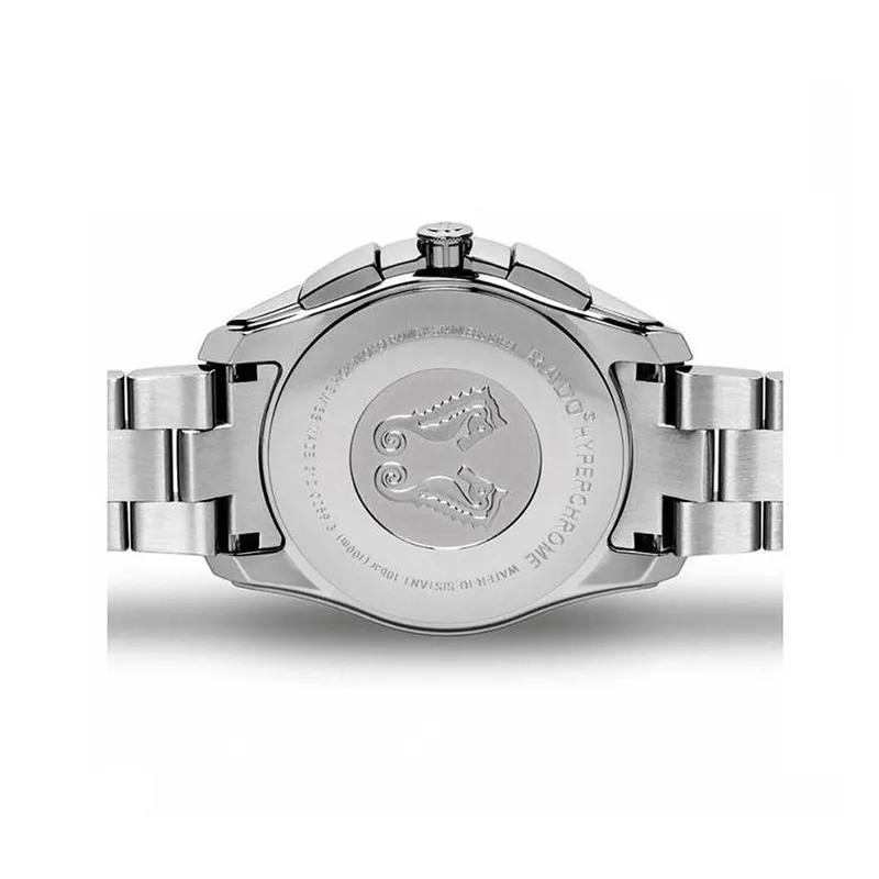 R-05023015 שעון ראדו יבואן רשמי לגברים מסדרת הייפרכרום | לוח שחור זרחני | שעון ספורטיבי אלדנטי | 5 שנים אחריות | Rado HyperChrome 45mm Mens Watch R32502153