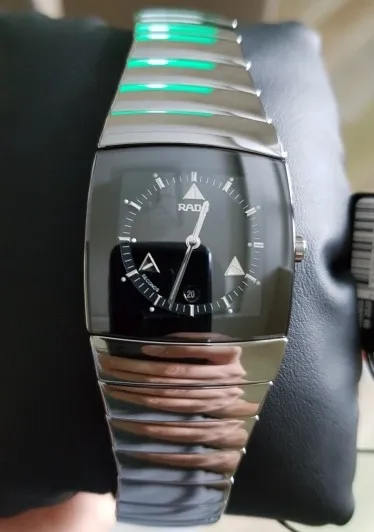 R13779152 שעון יד ראדו סינטרה יוניסקס 30 מ';';מ | זכוכית שחורה | שעון קרמיקה כסופה | מלאי מוגבל | שנתיים אחריות | RADO Sintra Ceramic UNISEX Model R13779152